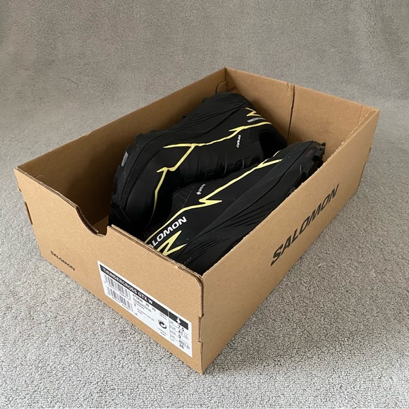 Salomon Shoes Womens 9 Black Yellow Thundercross GTX Hiking Trail Running 473836 - Picture 10 of 10